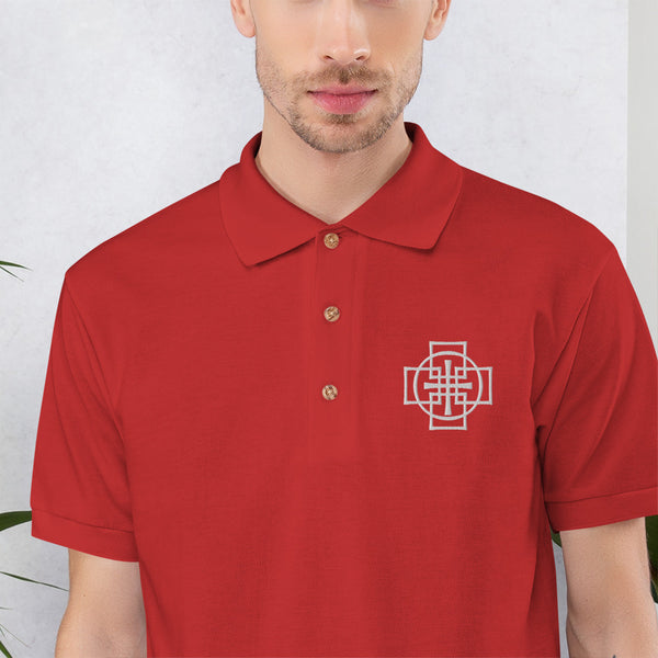 Swedenborg Cross Embroidered Polo Shirt