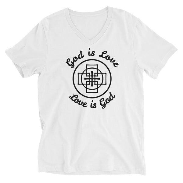 God is Love Love is God - Short Sleeve V-Neck T-Shirt